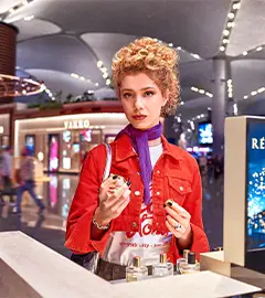 a passenger shopping in istanbul airport