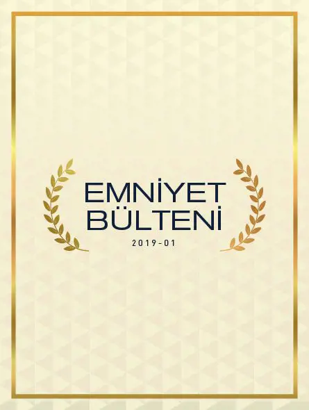 Emniyet Bülteni 2019 – 01
