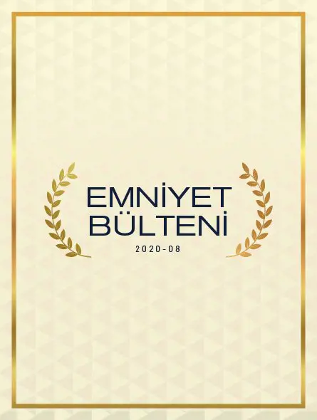 Emniyet Bülteni 2020 – 08 Rev.01