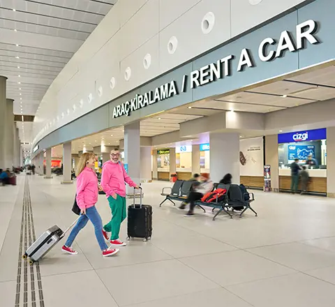 a passenger arriving istanbul airport by using public transport